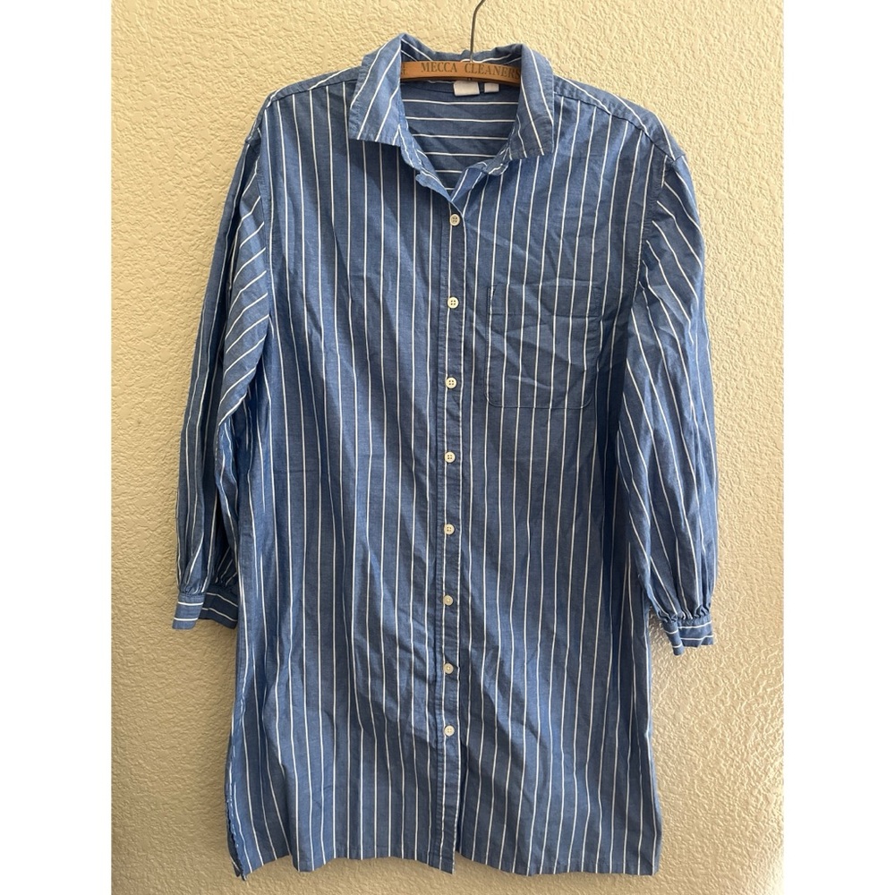 Gap Striped Button Down Shirt Dress Women’s Size Small